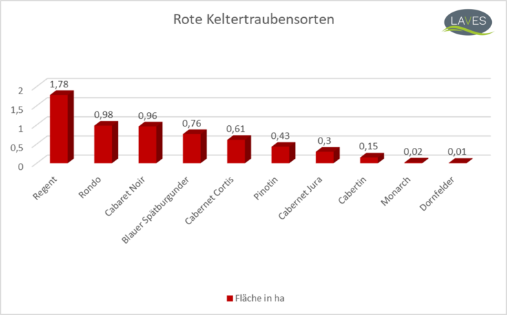 angepflanzte rote Keltertraubensorten (Stand 05.01.2024)